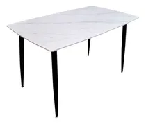 Comprar Mesa Elegante Para Comedor Estilo Minimalista Tipo Mármol Tapa Mármol blanco Patas Mármol blanco