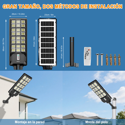 Vedd® Lámpara Led Solar Luminaria Suburbana Alumbrado 2500w