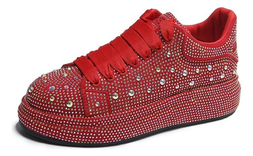 Zapatillas Mujer Zapatos De Plataforma Dama Con Rhinestone