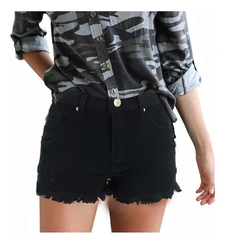 comprar Pantalones Cortos De Mezclilla Elásticos For Mujer, Cintura