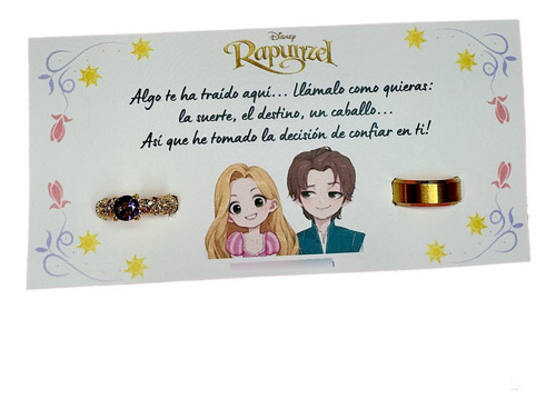 Par De Anillos De Pareja O Compromiso Princesas De Rapunzel