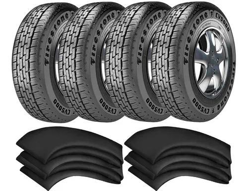 Kit 4 Pneus 185r14c 104/102r Radial Cv5000 Firestone