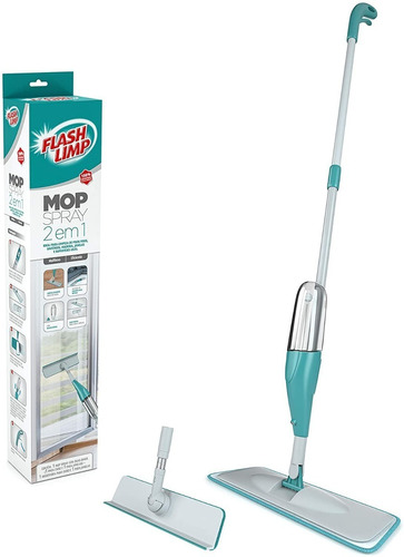 Mop Spray 2 Em 1 Multiuso Reservatório 365ml Flash Limp Cor VERDE ESMERALDA