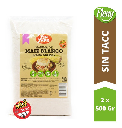 Harina De Maiz Blanca Para Arepas X 1 Kg - Sin Tacc