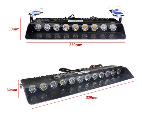 Imagen 2 de 6 de 12v 12led Coche Camión Luz Flash Ventosa Taza De Advertencia