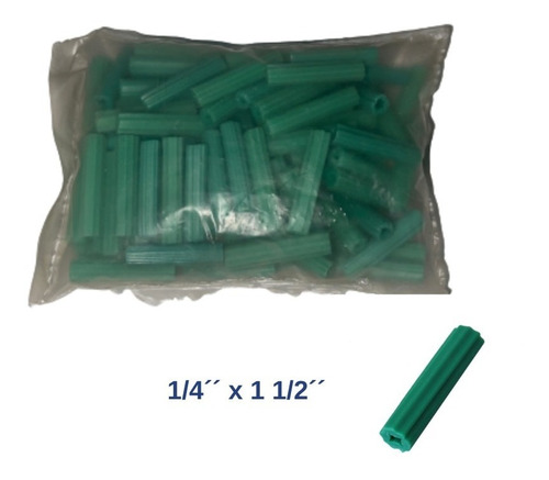 Ramplug Tarugo Verde 1/4´´ Paquete 100 Uds