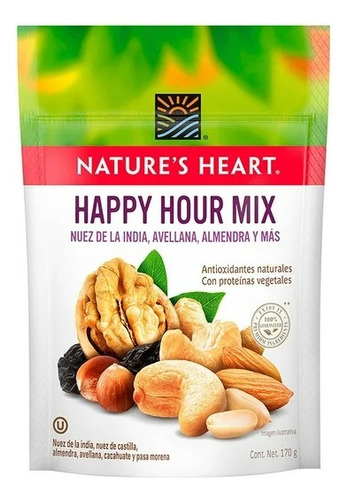 Nuevo Nuez De La India Nature's Heart Happy Hour Mix 170 G
