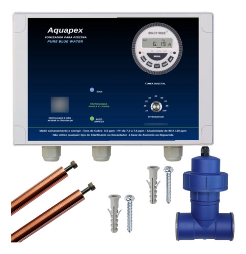 Ionizador Aquapex Para Piscinas Até 105 Mil Litros 105 M³