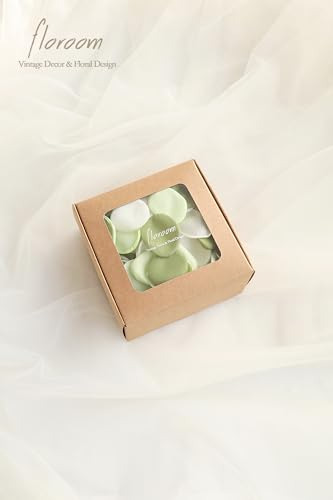 Floroom 300 Piezas De Pétalos De Rosa Verde Salvia Verde El