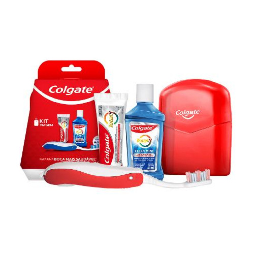 Kit Colgate  Pasta De Dientes Enjuague Bucal Y Cepillo