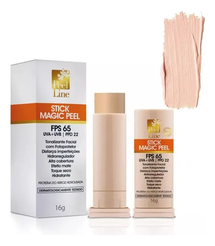 Base de maquiagem em bastão Peel Line Protetor Solar Stick Stick Magic Peel tom natural - 16g