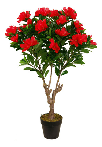 Arbol De Rododendro Rojo Artificial, De 120 Cm, Vadell Home