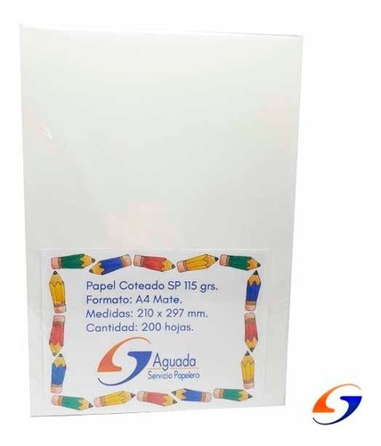 Papel Coteado Sp Mate A4 115gr. X200h. Serviciopapelero