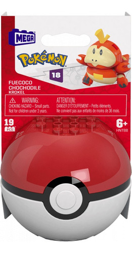 Mega Construx Pokemon Pokebola  Fuecoco 19 Pzs  