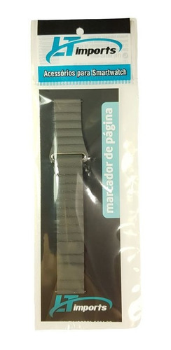 Pulseira 20mm Couro Loop Para Amazfit Bip - Amazfit Gtr 42mm Cor Cinza