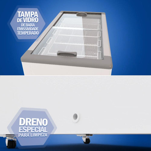 Freezer Horizontal 503 Litros Expositor Hceb 503v Fricon