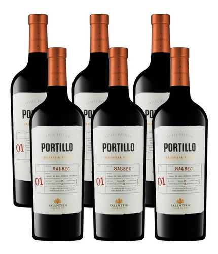 Vino Portillo Malbec Caja X6 Bodega Salentein 750ml - Sufin