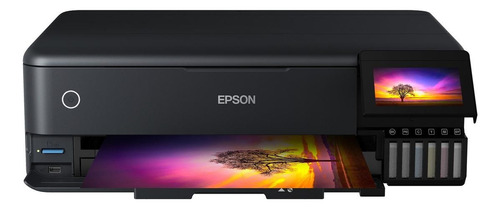 Impresora a color  multifunción Epson EcoTank L8180 con wifi negra 110V