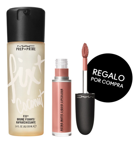 Mac Prep + Prime Fix+ Brume Maquillaje Coconut + ¡regalo!