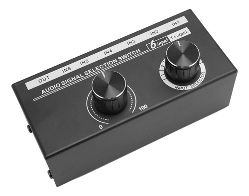 Conmutador De Sonido De 3,5 Mm, 6 Vías, 6 Entradas Y 1 Salid