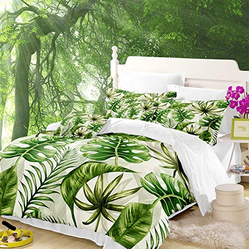 Ropa De Cama De Selva Tropical Funda De Edredón Tamañ...