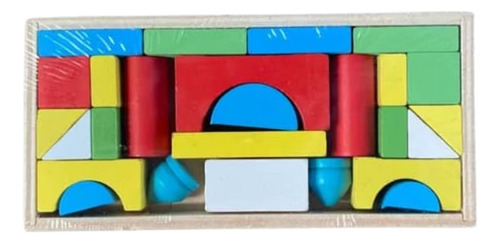 Bloques Chicos Madera Para Niños Juguete Armable Didáctico