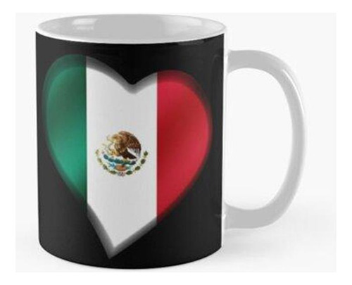 Taza Bandera Mexicana - México - Corazón Calidad Premium