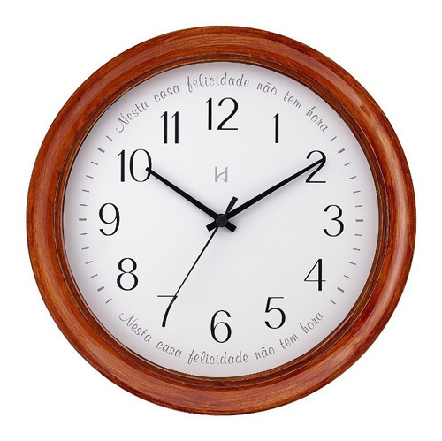 Reloj de pared con frase en canela de 28 cm - Herweg 660115328