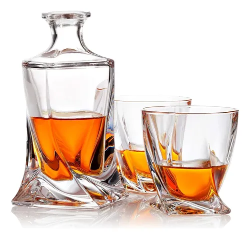 Set De Vasos De Whisky Y Decantador De Licor Bezrat | (2) Va Original