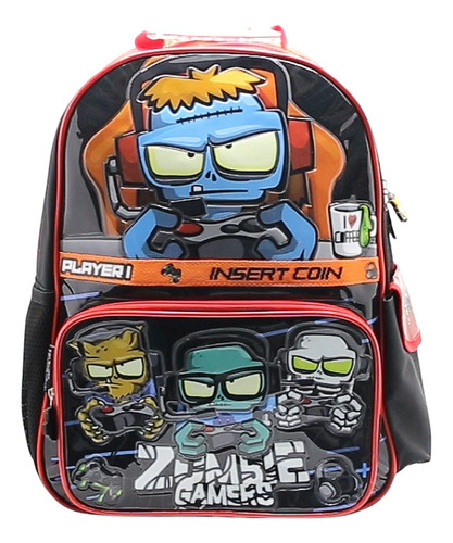 Mochila Escolar Cresko Ultra Zombies Gamers 16 Pulgadas