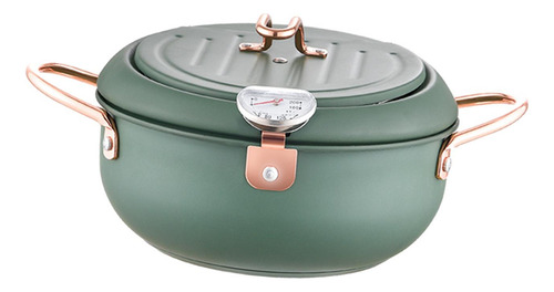 Olla Para Freidora, Sartén Con Aceite Extraíble Verde 24cm