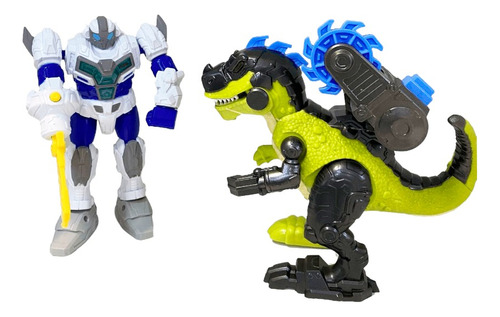 Warrior Tech Robot Vs T-wrecker Verde Luz Movimiento Premium