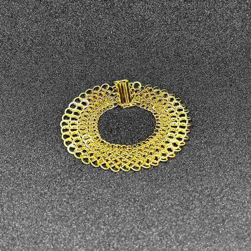 Pulseira Em Ouro 14k 585 Artesanal Feito A Mão - Refinado