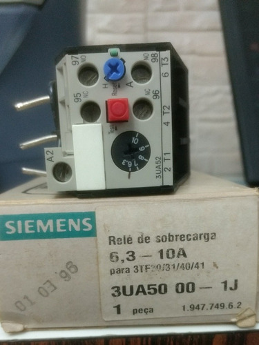 Rele Termico Siemens 3ua52 00-1j, De 6.3-10a