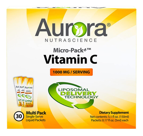 Aurora Nutrascience, Micro-pack Liposomal Vitamina C, 1,000