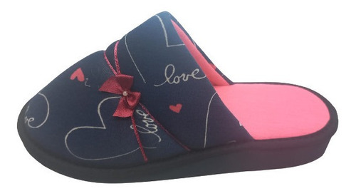 Pantuflas Para Mujer Algodon Love  By Pantos Art 435 Cerrada