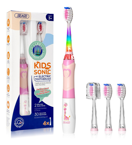 Cepillo De Dientes Electrico Infantil, Suave, Con Bateria, C