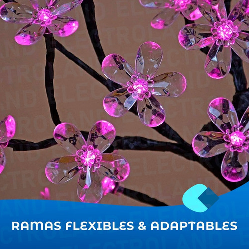 Imagen 7 de 10 de Árbol Luminoso Luces Led Bonsai 220v Navidad Flor Cerezo