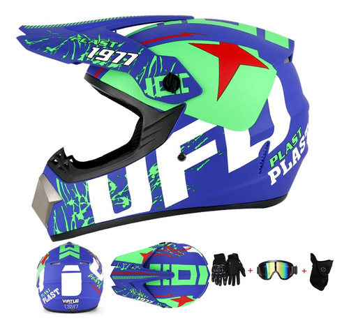 Casco Para Motocross Certificado Dot  + Regalo+ Abs Gogles