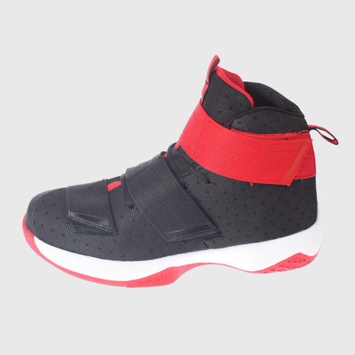 Zapatilla Negro/rojo Vía Franca Art. 81224red