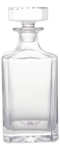 Garrafa 750ml Para Whisky Em Cristal Wolff