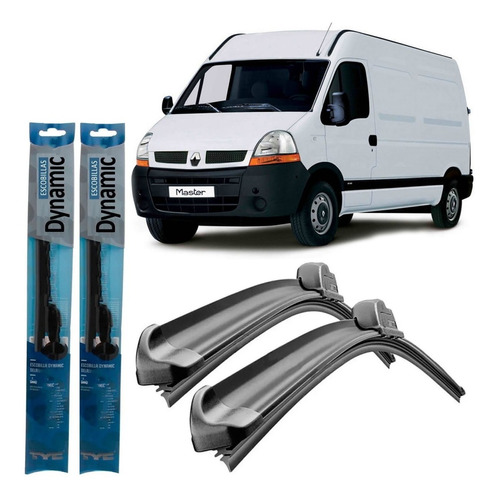 Juego Kit Escobillas Renault Master 2009 2010 2011 2012