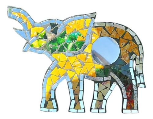 Espejo Elefante Venecitas 20cm Aprox Monte Kurama