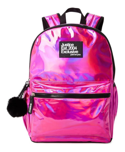 Morral Bolso Colegial Backpack Grande Marca Justice Pink