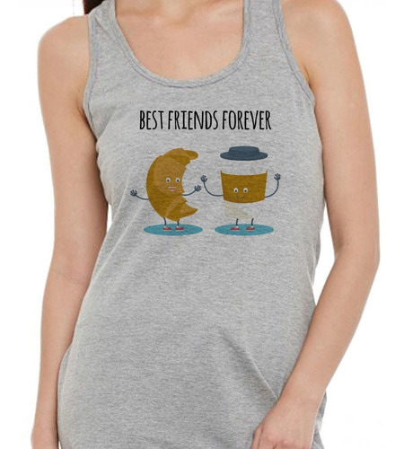 Musculosa Best Friends Cafe Y Medialuna