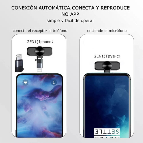 Micrófono Lavalier Inalámbrico Para iPhone, iPad Y Android