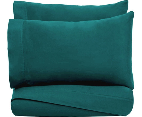 Imagen 1 de 2 de Sabanas 100% Algodón Ind Cabos Esmeralda Verde Vianney