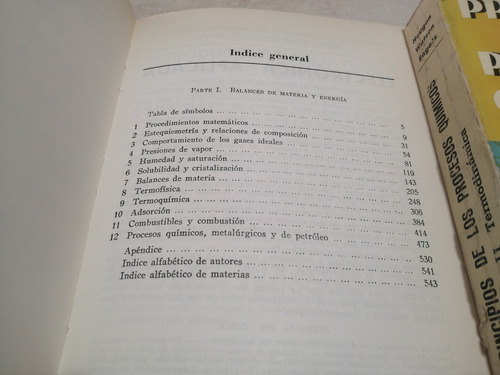 Principios De Los Procesos Químicos Tomo 1 Y 2 (Usado)