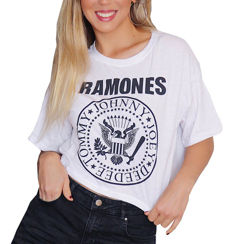 Remera Mujer Banda The Ramones Musica Rock Punk Skater