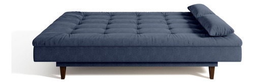Sofá cama de 3 plazas de 190 cm Sofá Nabalina azul azabache